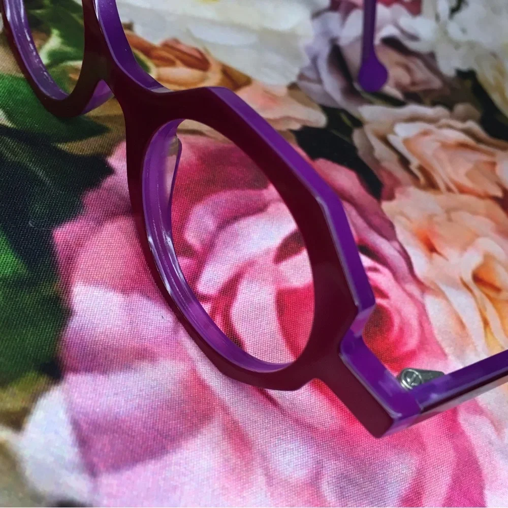 Anne & Valentin Atika 1722 Purple glasses rx no lenses
